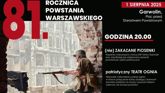 1 sierpnia pod starostwem – muzyka, ogień i pamięć.