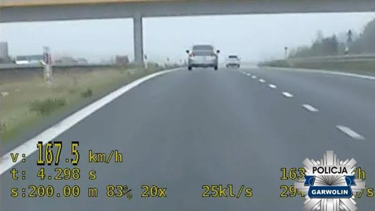 167 km/h, alkohol, narkotyki i brak prawa jazdy na S17