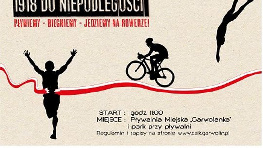 1918 do niepodległości: płyniemy - biegniemy ? jedziemy na rowerze