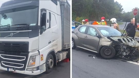 65-latek wyjechał prosto pod tira