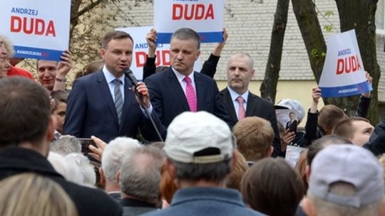 Andrzej Duda w Garwolinie przywitany entuzjastycznie