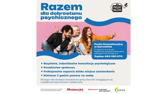 Bezpłatna pomoc psychologiczna w Garwolinie. Nowy Punkt Konsultacyjny już działa
