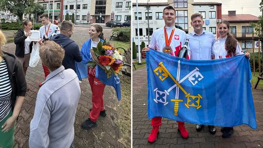 Brąz z Barcelony! Sylwester i Monika Trębińscy powitani w Łaskarzewie jak mistrzowie