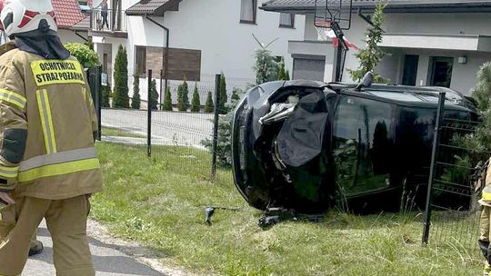 Dachowanie w Sulbinach. Za szybko na zakręcie