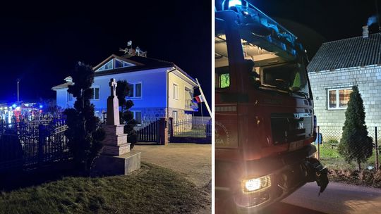 Dwa nocne pożary w budynkach mieszkalnych