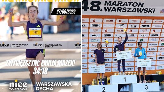 Emilia Mazek najlepsza w Warszawie! Wychowanka Wilgi Garwolin wygrała Warszawską Dychę