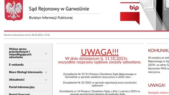 Garwolin. Pracownicy sądu protestują