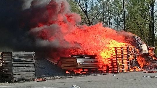 Gasili pożar tuż przy sklepie