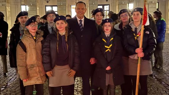 Harcerze z Garwolina w Pałacu Prezydenckim Harcerze z Garwolina w Pałacu Prezydenckim