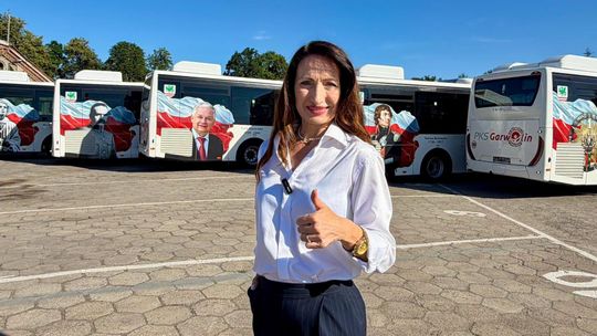 Historyczne postacie na autobusach PKS Garwolin