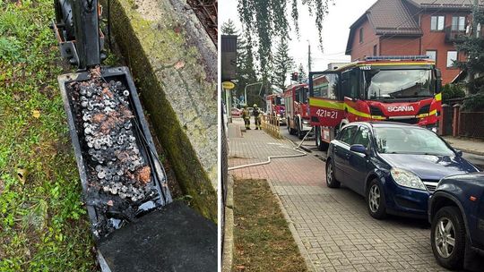 Hulajnoga w ogniu. Na ratunek strażacy