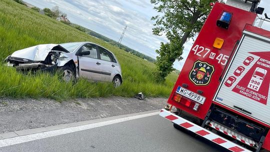 Kierująca fordem wjechała w ciągnik