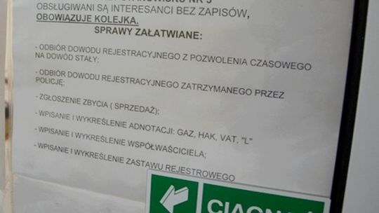 Koniec z zapisami w wydziale komunikacji