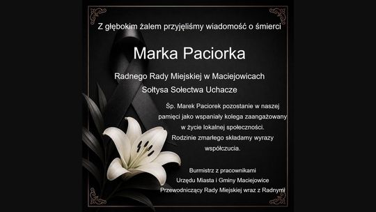 Nie żyje radny i sołtys z gminy Maciejowice