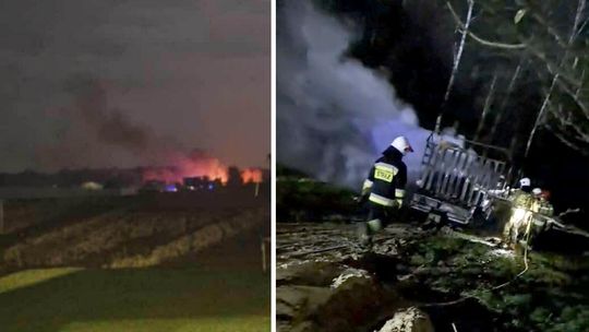 Nocny pożar szopy pod Garwolinem