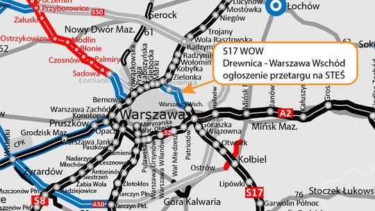 Nowy przetarg na Wschodnią Obwodnicę Warszawy ogłoszony