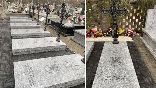 Odnowiono groby żołnierzy na cmentarzu w Trąbkach