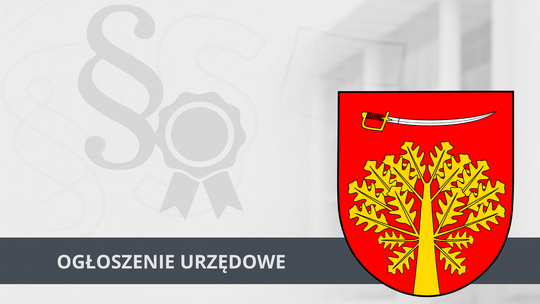 Ogłoszenie Wójta Gminy Sobolew