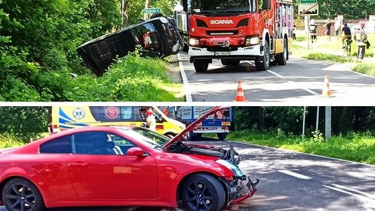 Opel z infiniti. Kolizja w Wygodzie