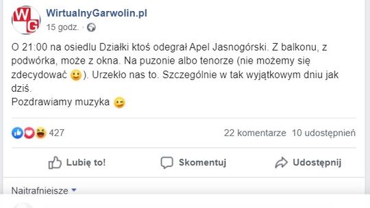 Osobno a jednak razem. Apel Jasnogórski na Działkach [wideo]