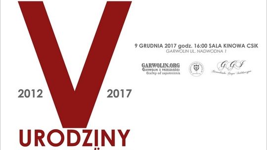 Piąte urodziny portalu garwolin.org