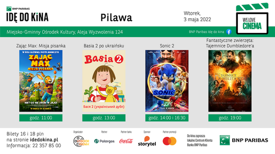 Pilawa: Filmowa wiosna z BNP Paribas Idę do kina