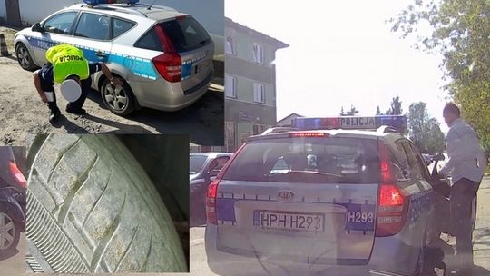 Policjanci z łysymi oponami złamali przepisy