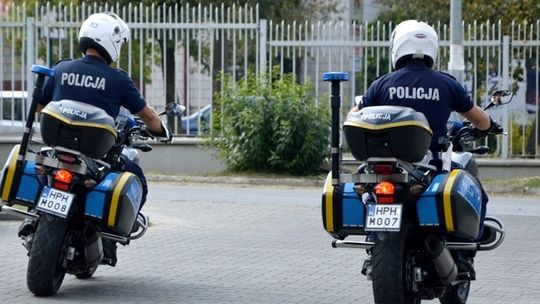 Policyjne motocykle na drogach