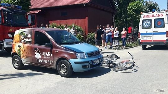 Potrącenie rowerzystki w Łaskarzewie 