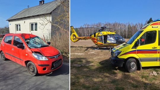 Potrącenie rowerzysty. Lądował śmigłowiec LPR