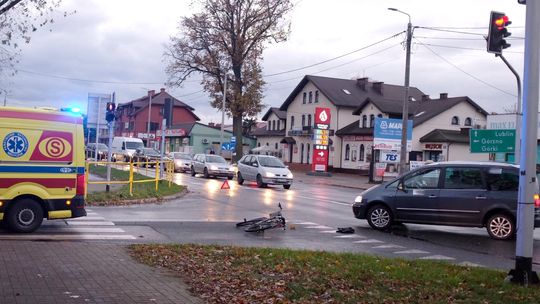 Potrącenie rowerzysty. Na pomoc ruszył policjant