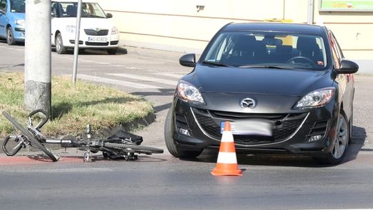 Potrącenie rowerzysty przy al. Legionów