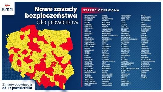 Powiat w strefie czerwonej. Od soboty nowe zasady