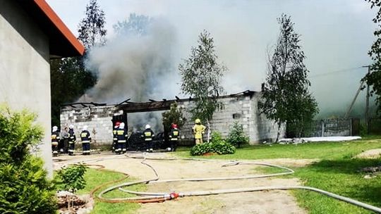 Pożar budynku gospodarczego w Słupie Pierwszym