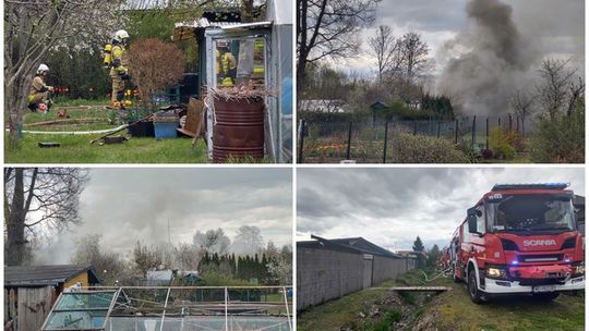 Pożar domku letniskowego w Garwolinie