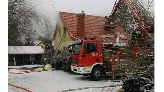 Pożar domu w Rudzie Tarnowskiej