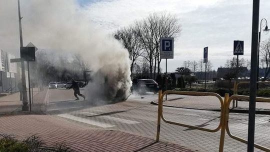 Pożar maszyny sprzątającej ulice