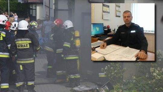 Pożar na Romanówce: Policjant pomógł przy ewakuacji 