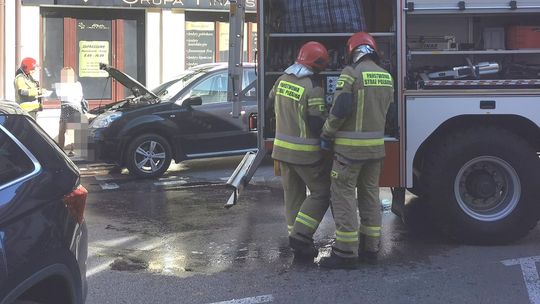 Pożar samochodu na „starych PKS-ach”