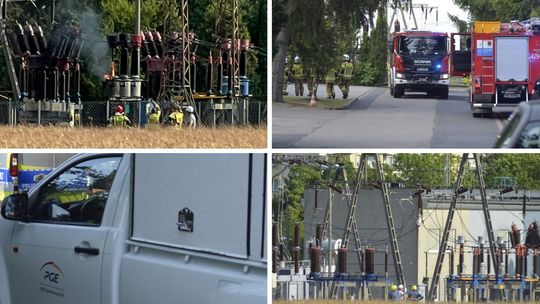 Pożar transformatora w garwolińskiej energetyce
