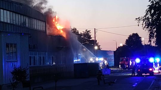 Pożar w hucie szkła w Trąbkach
