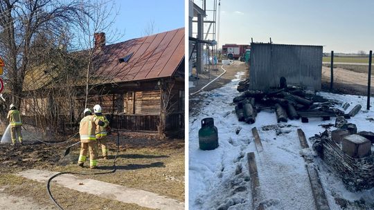 Pożary traw w powiecie garwolińskim. Ogień zagroził budynkom
