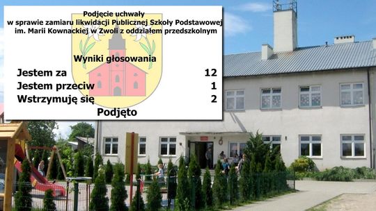 Rada Gminy Miastków Kościelny zdecydowała o zamiarze likwidacji szkoły w Zwoli