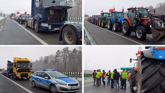 Rolnicy strajkują na S17 [wideo]