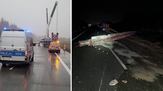 S17 w stronę Lublina zablokowana po awarii naczepy z ładunkiem 28 ton