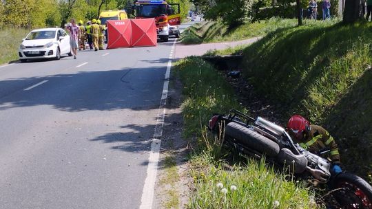 Śmiertelny finał wypadku z 30 kwietnia. Zmarł 39-letni motocyklista