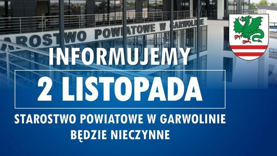 Starostwo Powiatowe w Garwolinie będzie nieczynne
