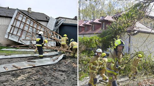 Święta pod znakiem wichury. 22 interwencje straży i zniszczone dachy [wideo]