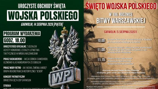 Święto Wojska Polskiego w Garwolinie. Dwa dni uroczystości i wydarzeń