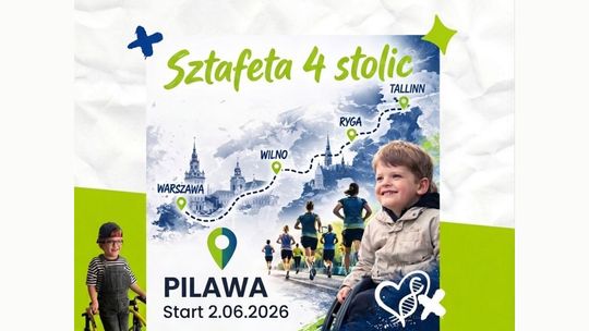 Sztafeta 4 Stolic wystartuje z Pilawy. Biegacze pobiegną dla 9-letniego Wiktora